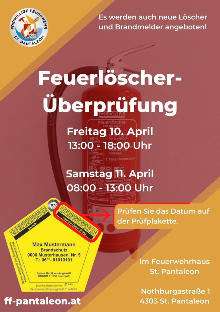 Feuerlöscher überprüfung